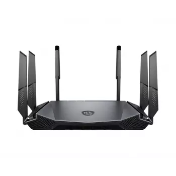 MSI RadiX AX6600 WiFi 6 Tri-Band wireless router Gigabit Ethernet Tri-band (2.4 GHz / 5 GHz / 5 GHz) Black