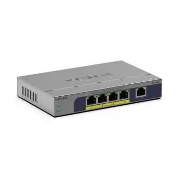 Unmanaged 5-Port PoE Switch Netgear GS105P 1Gb Ethernet with Power over Ethernet (GS105P-300EUS)