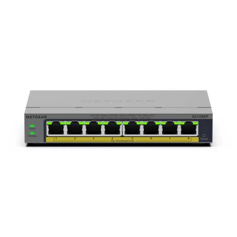 NETGEAR GS108EP Managed L2/L3 Gigabit Ethernet (10/100/1000) Grey