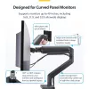 StarTech.com Monitor Desk Mount for up to 49in 32:9 Ultrawide Curved Screens, Mechanical Spring Arm, C-Clamp/Grommet, Tool-Less Adjustment, Max 44lb/20kg