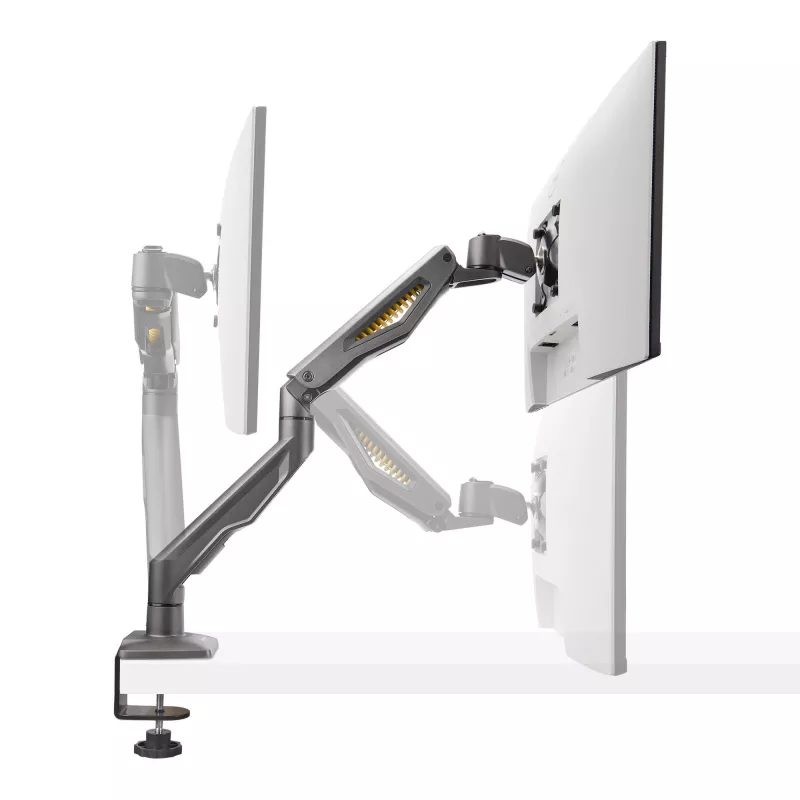 StarTech.com Desk Mount Monitor Arm, Up To 32 inch Display, Max 22lb/10kg, VESA 75x75/100x100, C-Clamp, Fully Articulating, Mechanical Spring, TAA-compliant