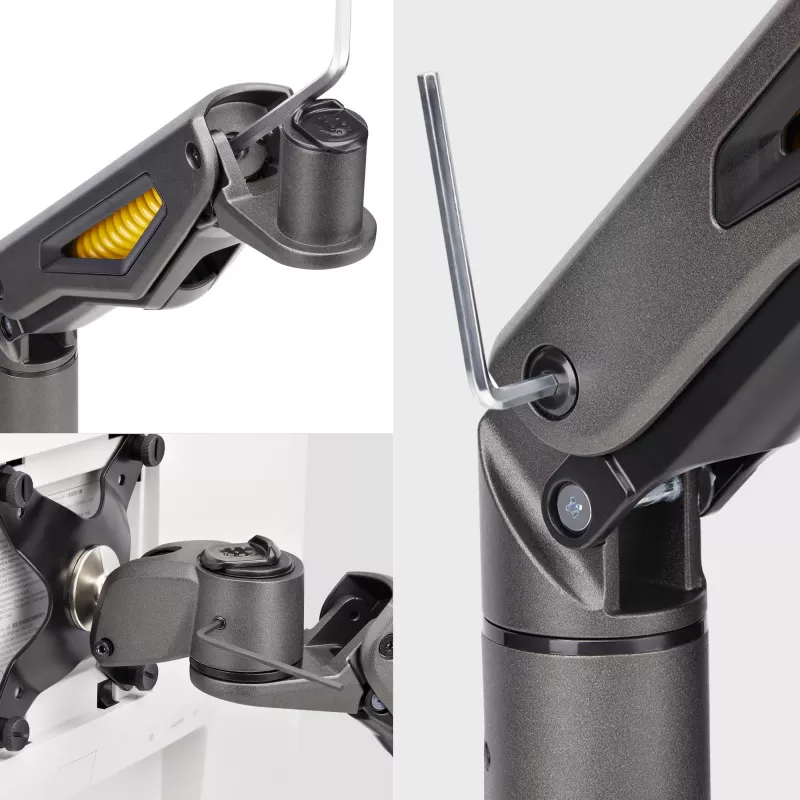 StarTech.com Desk Mount Monitor Arm, Up To 32 inch Display, Max 22lb/10kg, VESA 75x75/100x100, C-Clamp, Fully Articulating, Mechanical Spring, TAA-compliant
