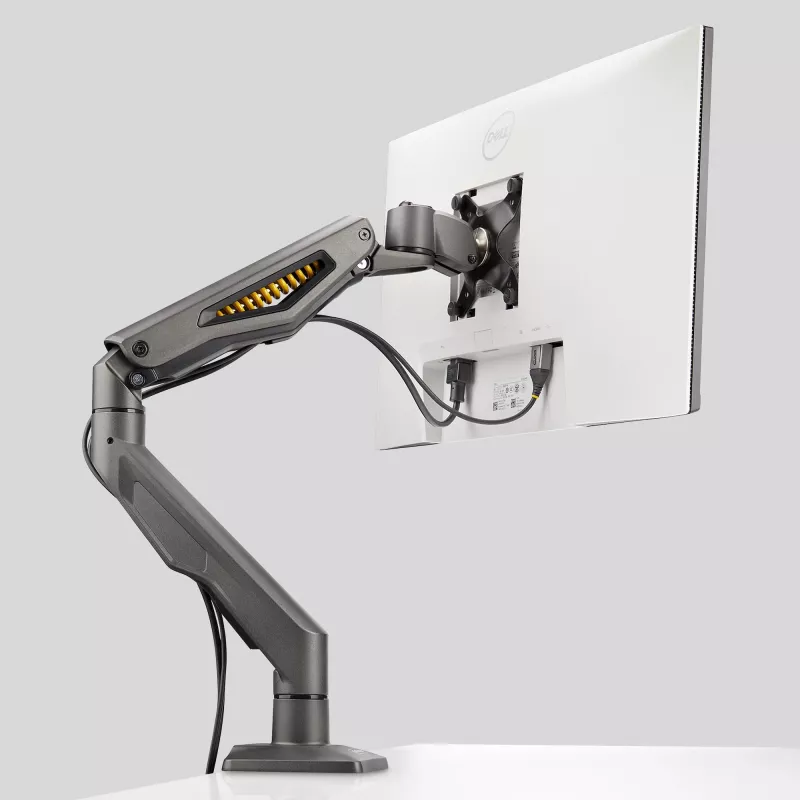 StarTech.com Desk Mount Monitor Arm, Up To 32 inch Display, Max 22lb/10kg, VESA 75x75/100x100, C-Clamp, Fully Articulating, Mechanical Spring, TAA-compliant