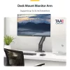 StarTech.com Desk Mount Monitor Arm, Up To 32 inch Display, Max 22lb/10kg, VESA 75x75/100x100, C-Clamp, Fully Articulating, Mechanical Spring, TAA-compliant
