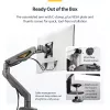 StarTech.com Desk Mount Monitor Arm, Up To 32 inch Display, Max 22lb/10kg, VESA 75x75/100x100, C-Clamp, Fully Articulating, Mechanical Spring, TAA-compliant