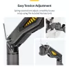 StarTech.com Desk Mount Monitor Arm, Up To 32 inch Display, Max 22lb/10kg, VESA 75x75/100x100, C-Clamp, Fully Articulating, Mechanical Spring, TAA-compliant
