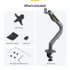 StarTech.com Desk Mount Monitor Arm, Up To 32 inch Display, Max 22lb/10kg, VESA 75x75/100x100, C-Clamp, Fully Articulating, Mechanical Spring, TAA-compliant