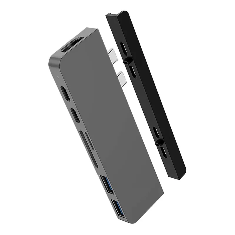 HUB HYPER HD28C USB 3.2 Gen 1 Type-C Grey MicroSD SD HDMI Thunderbolt 3