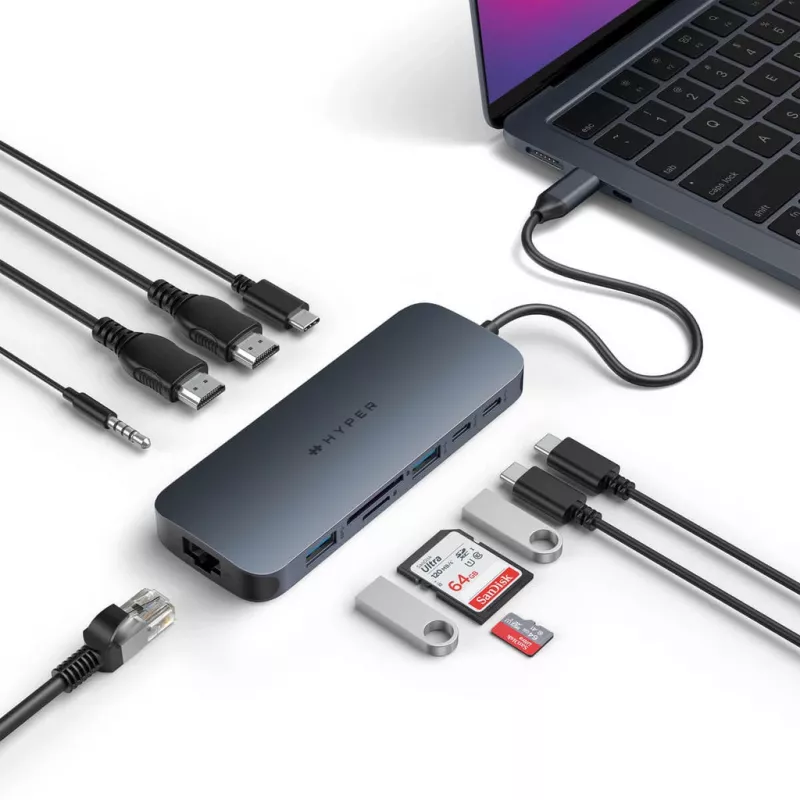 Targus HD4006GL laptop dock/port replicator USB 3.2 Gen 2 (3.1 Gen 2) Type-C Black