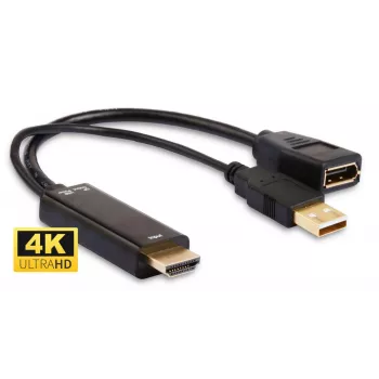 Microconnect HDMDPP1 video cable adapter 0.15 m HDMI Type A (Standard) DisplayPort Black