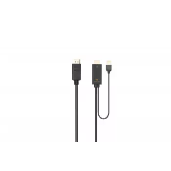 Microconnect HDMI-DP-CON1 video cable adapter 1 m HDMI Type A (Standard) DisplayPort Black