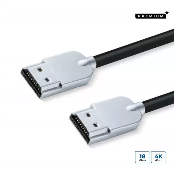 Microconnect HDMISUPERSLIM015M HDMI cable 1.5 m HDMI Type A (Standard) Black, Metallic