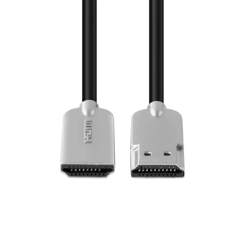Microconnect HDMISUPERSLIM1M HDMI cable 1 m HDMI Type A (Standard) Black, Metallic