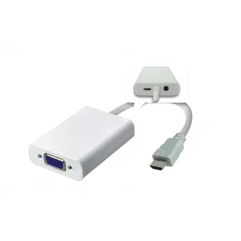 Microconnect HDMVGA2 video cable adapter 0.15 m HDMI Type A (Standard) VGA (D-Sub) White