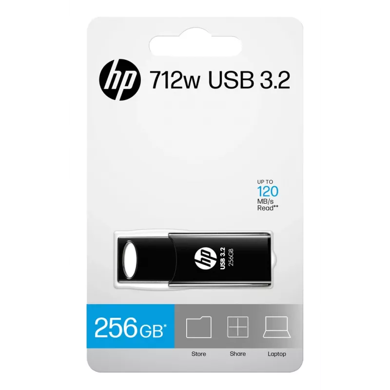 HP 712w USB flash drive 256 GB USB Type-A 3.2 Gen 1 (3.1 Gen 1) Black