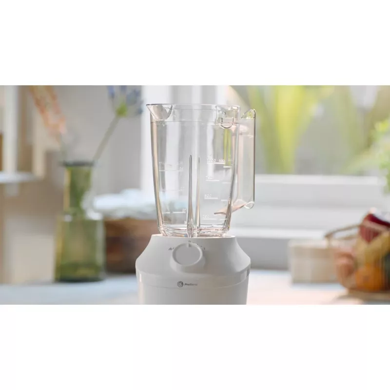 Tabletop blender Philips HR2041/00 — 450 W, 1.9 L plastic bowl, stainless steel blades, white