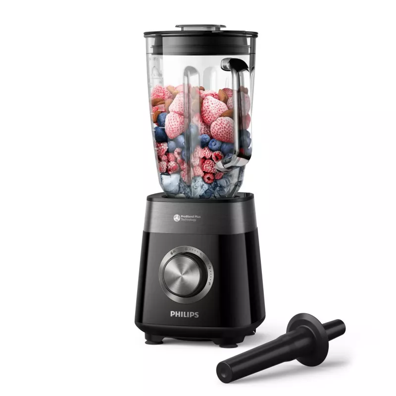 Tabletop blender Philips 5000 series HR3030/00 — 2 L glass bowl, 1200 W, ice-crush, black