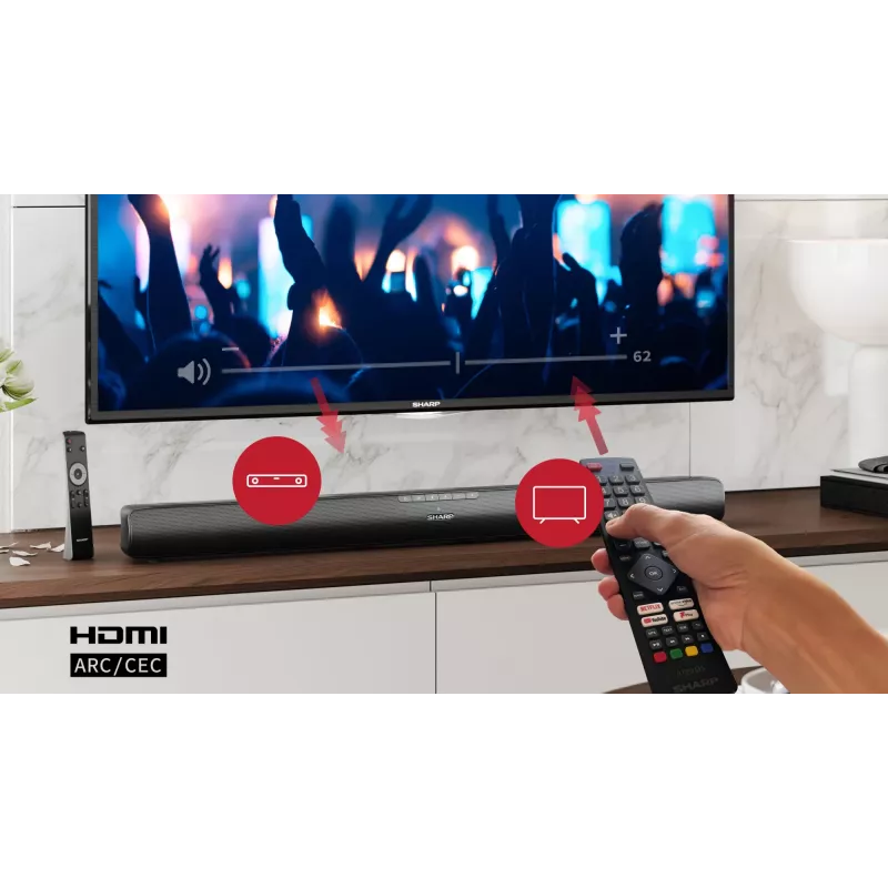Sharp HT-SB100 soundbar speaker Black 2.0 channels 75 W
