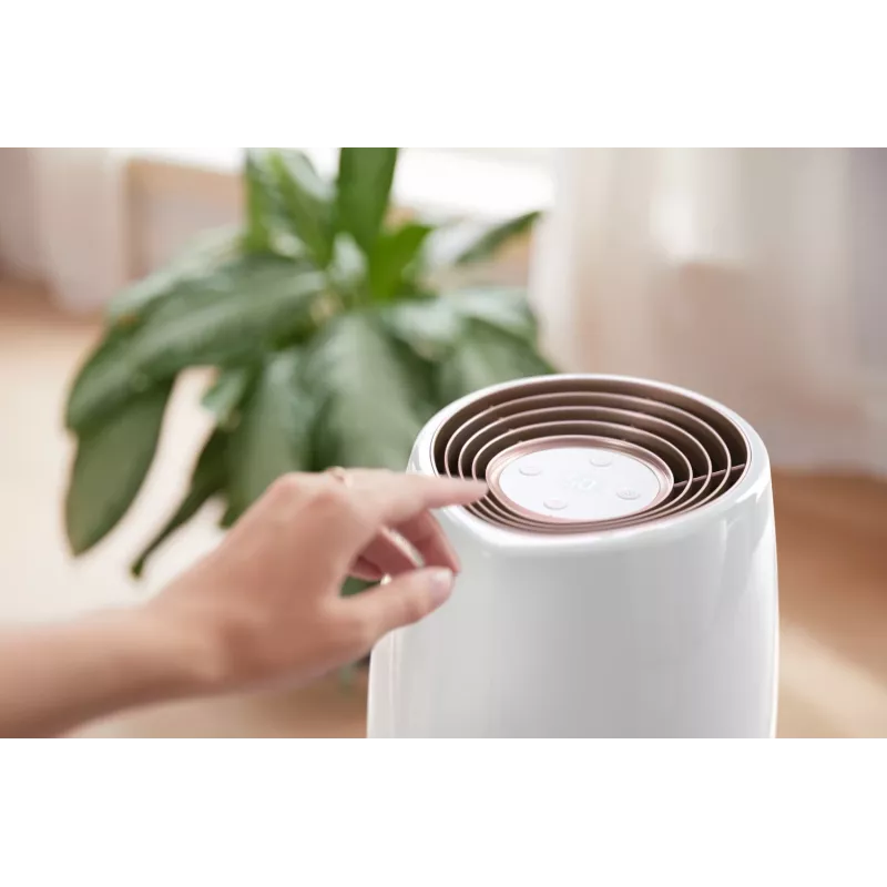 Humidifier Philips HU2716/10 — 2 L tank, 17 W, 220–240 V, white/rose gold, compact 220×220×350 mm