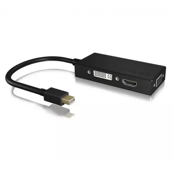 ICY BOX IB-AC1032 Mini DisplayPort DVI-D + VGA (D-Sub) + HDMI Black