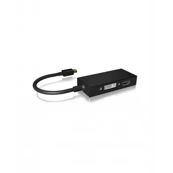 ICY BOX IB-AC1032 Mini DisplayPort DVI-D + VGA (D-Sub) + HDMI Black