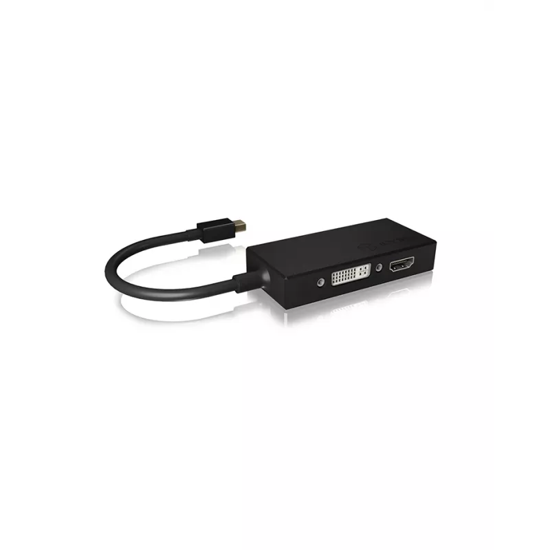 ICY BOX IB-AC1032 Mini DisplayPort DVI-D + VGA (D-Sub) + HDMI Black