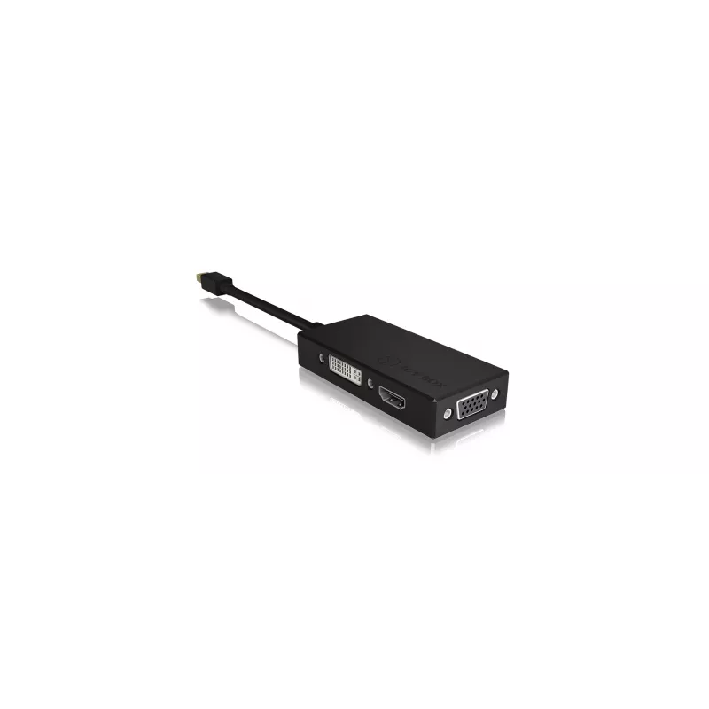 ICY BOX IB-AC1032 Mini DisplayPort DVI-D + VGA (D-Sub) + HDMI Black