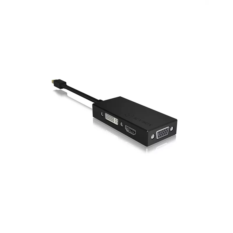 ICY BOX IB-AC1032 Mini DisplayPort DVI-D + VGA (D-Sub) + HDMI Black