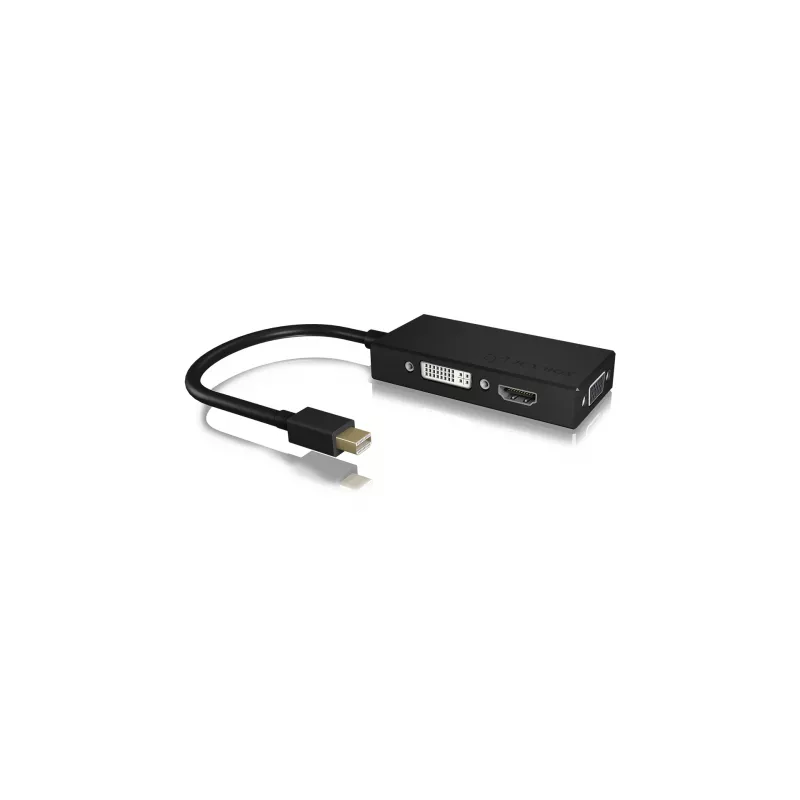 ICY BOX IB-AC1032 Mini DisplayPort DVI-D + VGA (D-Sub) + HDMI Black