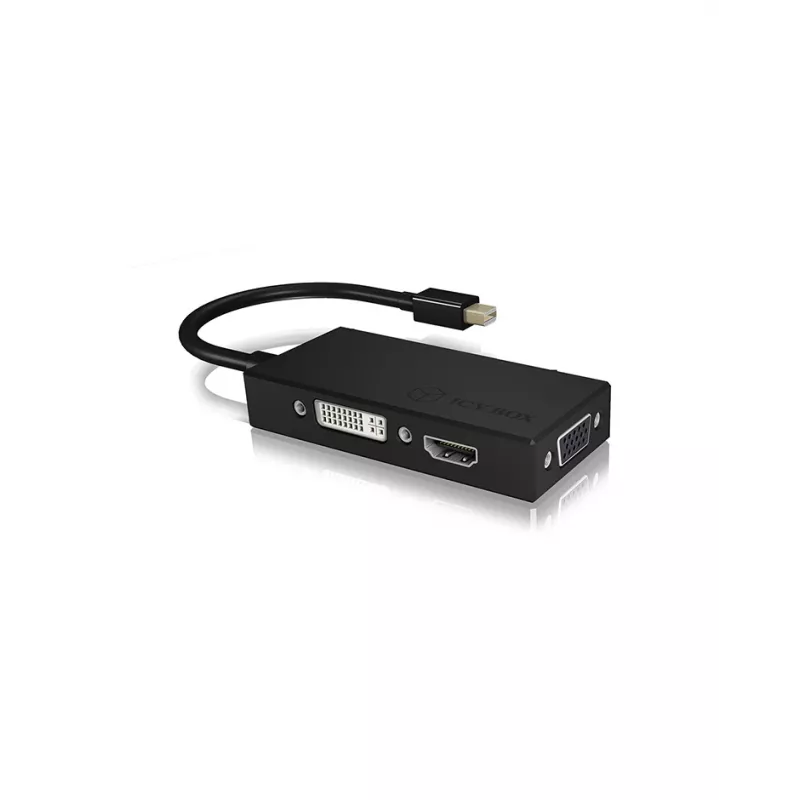ICY BOX IB-AC1032 Mini DisplayPort DVI-D + VGA (D-Sub) + HDMI Black