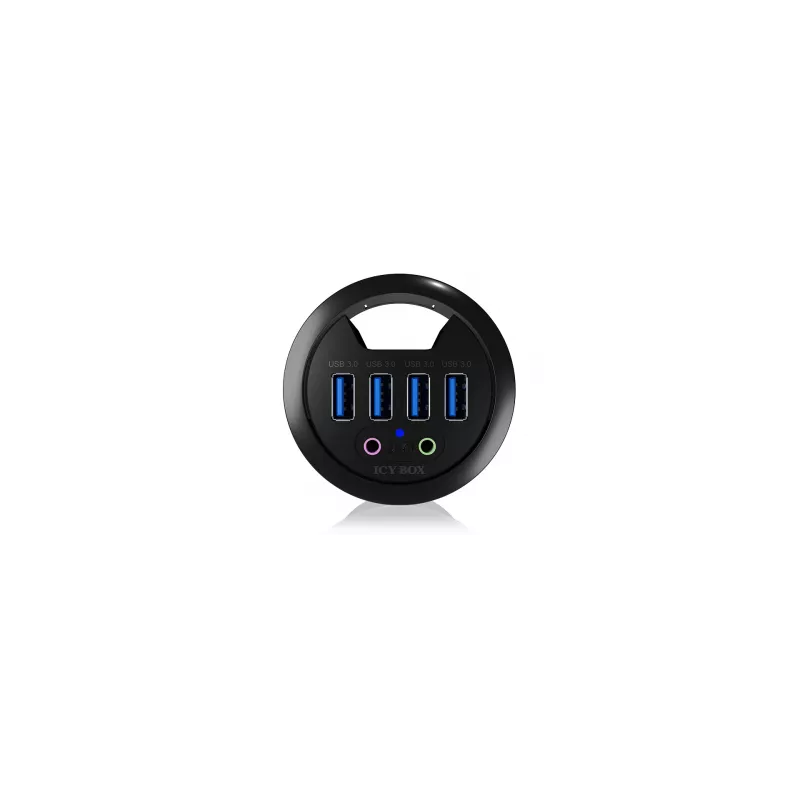 ICY BOX IB-HUB1403A socket-outlet Black
