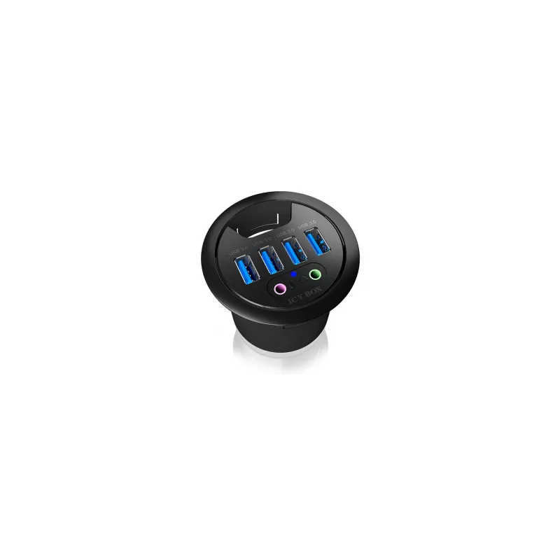 ICY BOX IB-HUB1403A socket-outlet Black