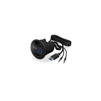 ICY BOX IB-HUB1404A socket-outlet Black