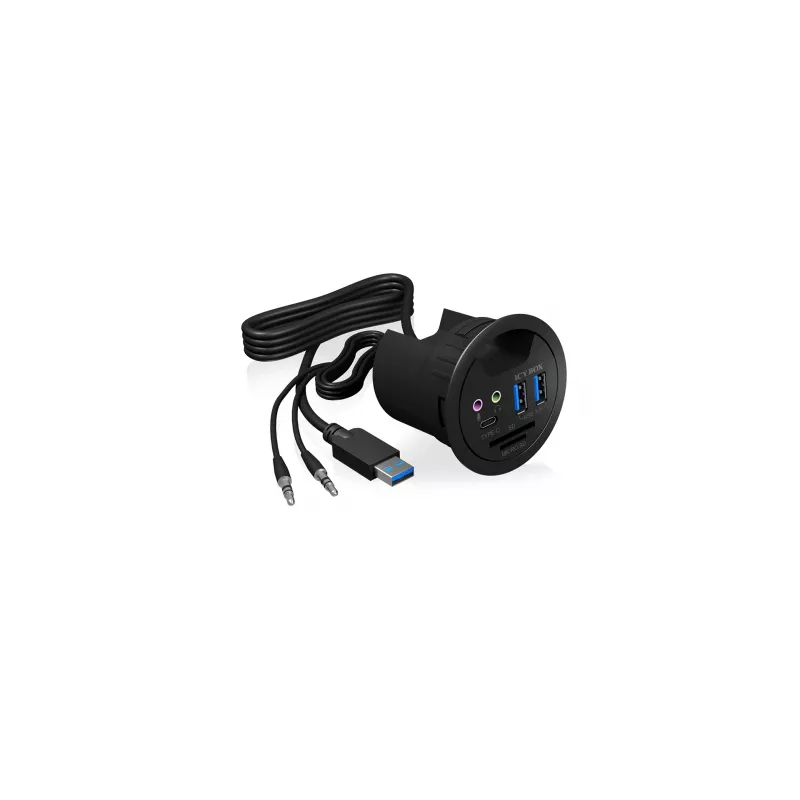 ICY BOX IB-HUB1404A socket-outlet Black