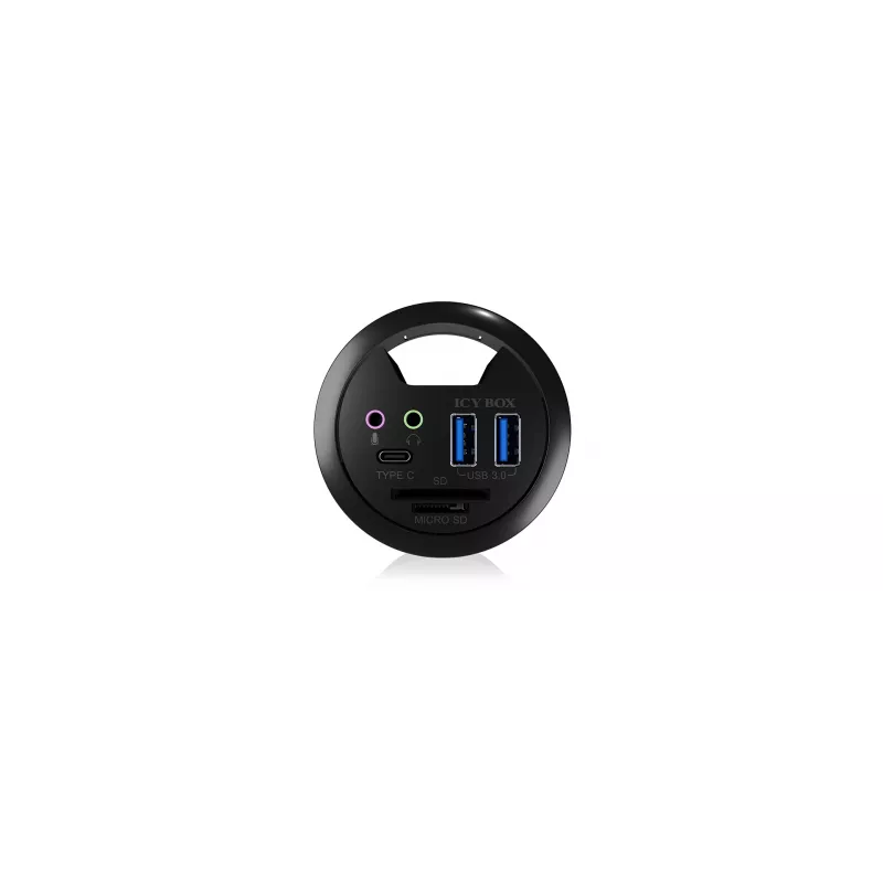 ICY BOX IB-HUB1404A socket-outlet Black
