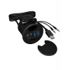 ICY BOX IB-HUB1404A socket-outlet Black