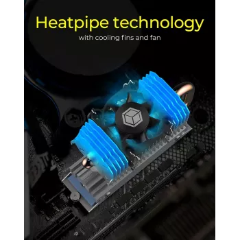 ICY BOX IB-M2HSF-705 Solid-state drive Heatsink/Radiator 3 cm Silver 1 pc(s)