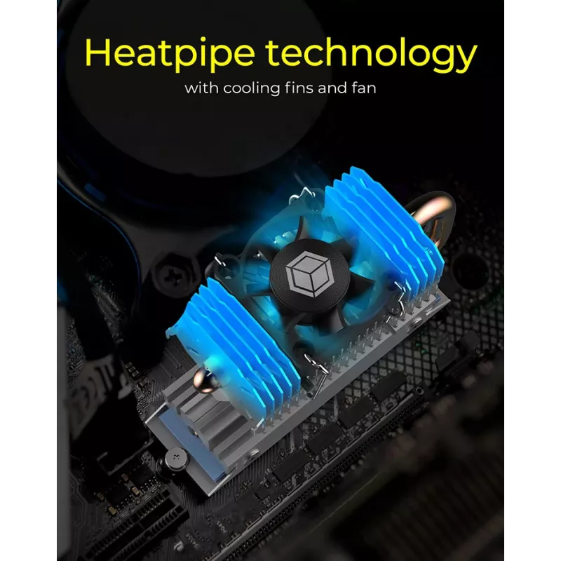 ICY BOX IB-M2HSF-705 Solid-state drive Heatsink/Radiator 3 cm Silver 1 pc(s)