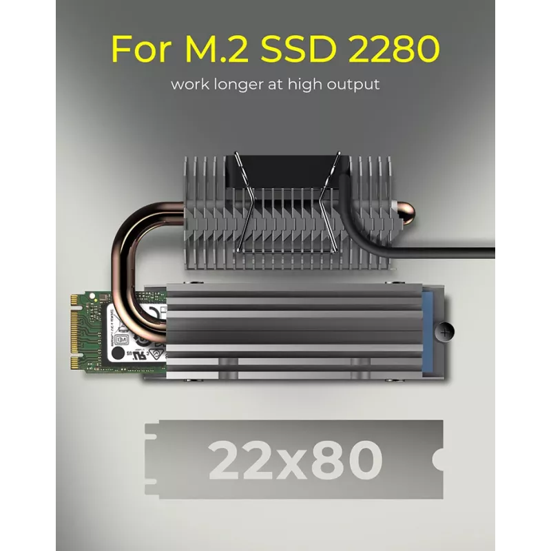 ICY BOX IB-M2HSF-705 Solid-state drive Heatsink/Radiator 3 cm Silver 1 pc(s)