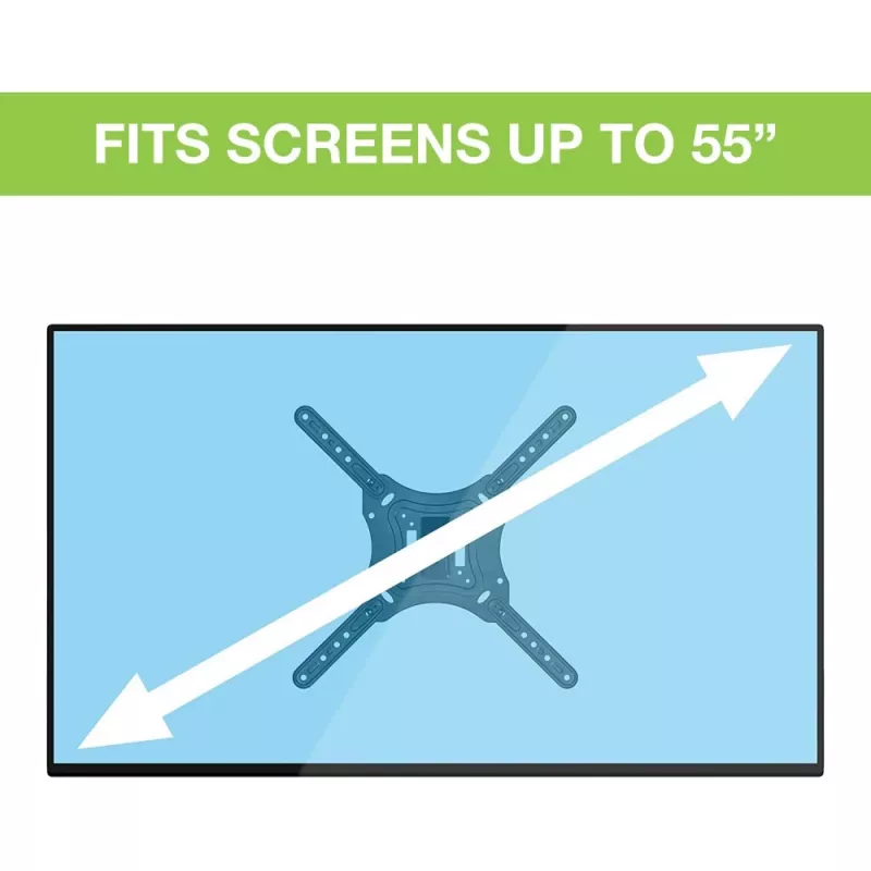 Techly 32-55 inch Universal LCD TV Wall Mount Bracket Black
