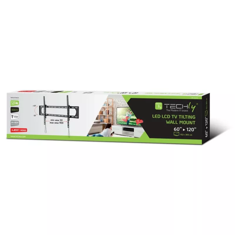 Techly ICA-PLB-369T TV mount/stand 3.05 m (120 inch) Black