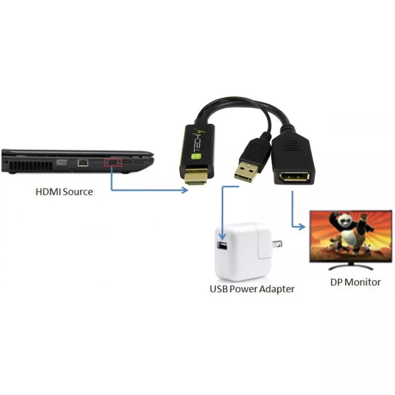 Video Signal Converter Techly ICOC HDMI-DP12A 4096x2160 120Hz