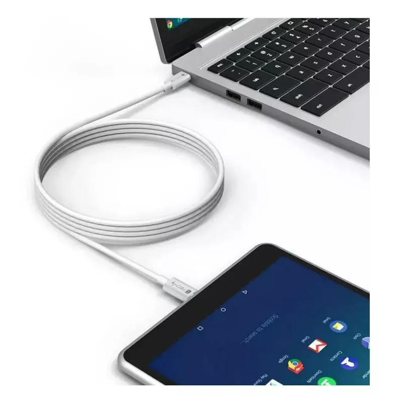 Techly ICOC-MU4-20G240W2 USB cable USB4 Gen 2x2 2 m USB C White