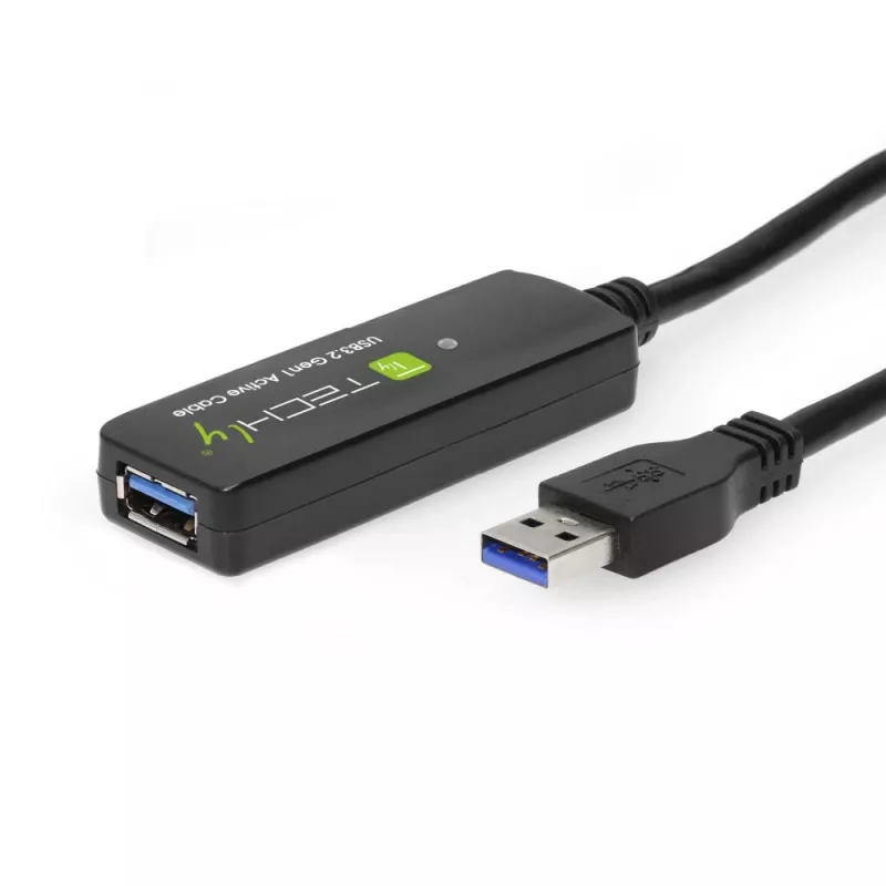 Techly ICUR30100G USB cable USB 3.2 Gen 1 (3.1 Gen 1) 10 m USB A Black