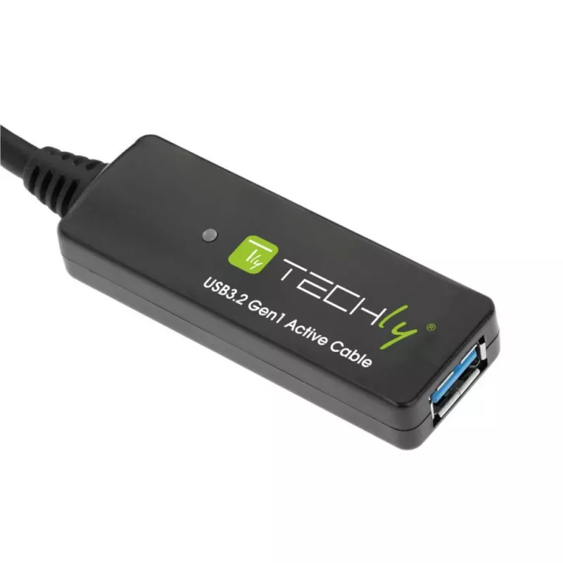 Techly ICUR30100G USB cable USB 3.2 Gen 1 (3.1 Gen 1) 10 m USB A Black