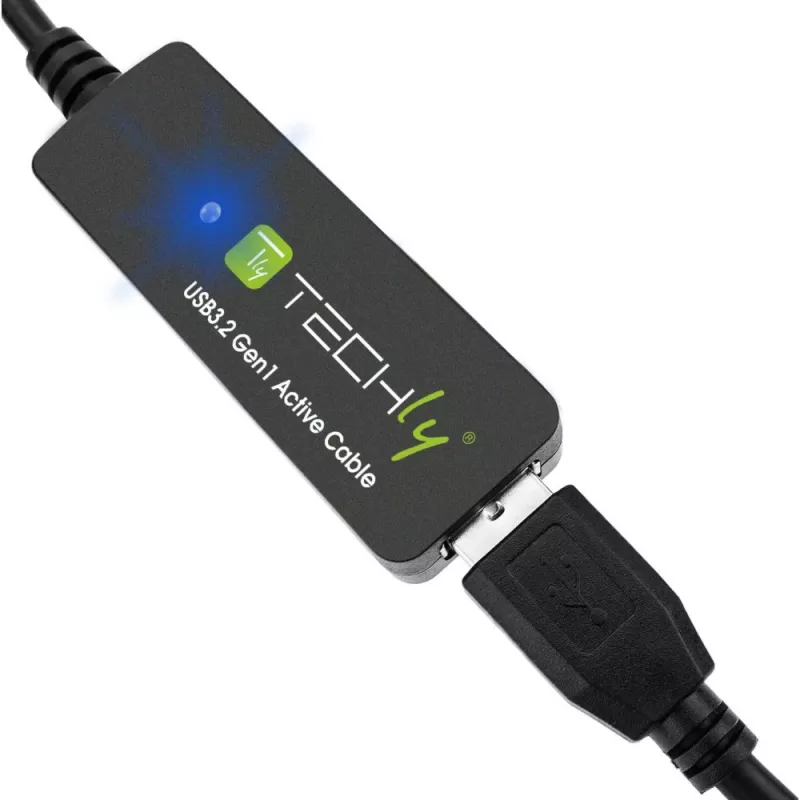 Techly ICUR30100G USB cable USB 3.2 Gen 1 (3.1 Gen 1) 10 m USB A Black