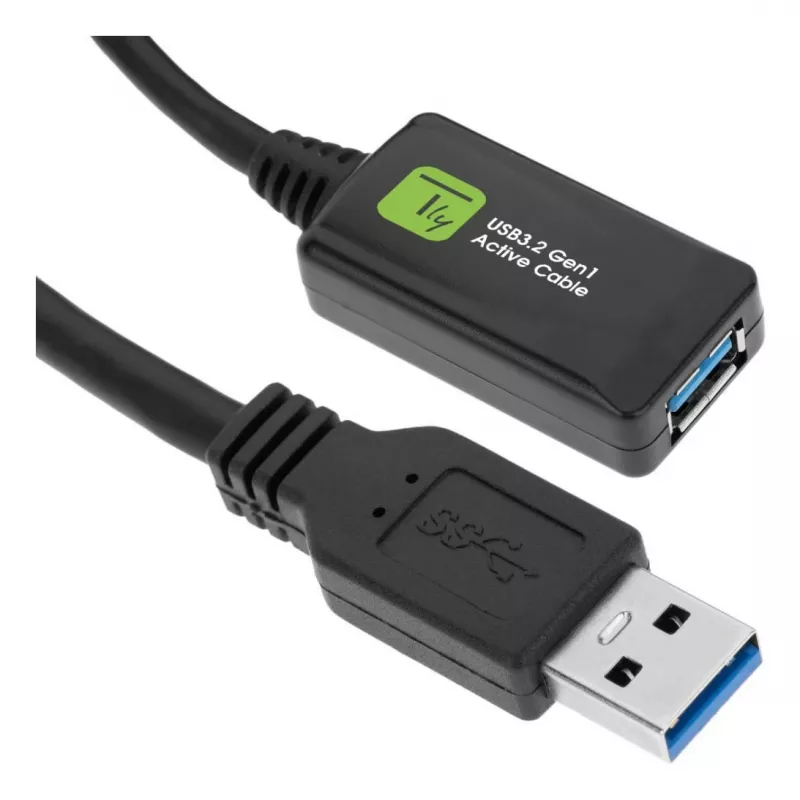 Techly ICUR3050G USB cable USB 3.2 Gen 1 (3.1 Gen 1) 5 m USB A Black