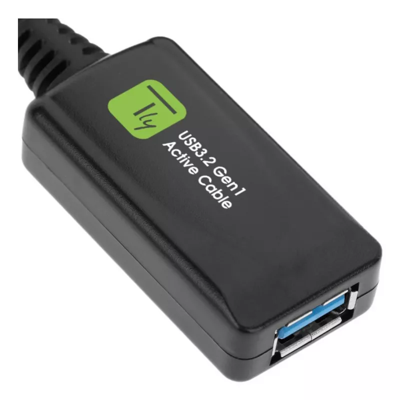 Techly ICUR3050G USB cable USB 3.2 Gen 1 (3.1 Gen 1) 5 m USB A Black
