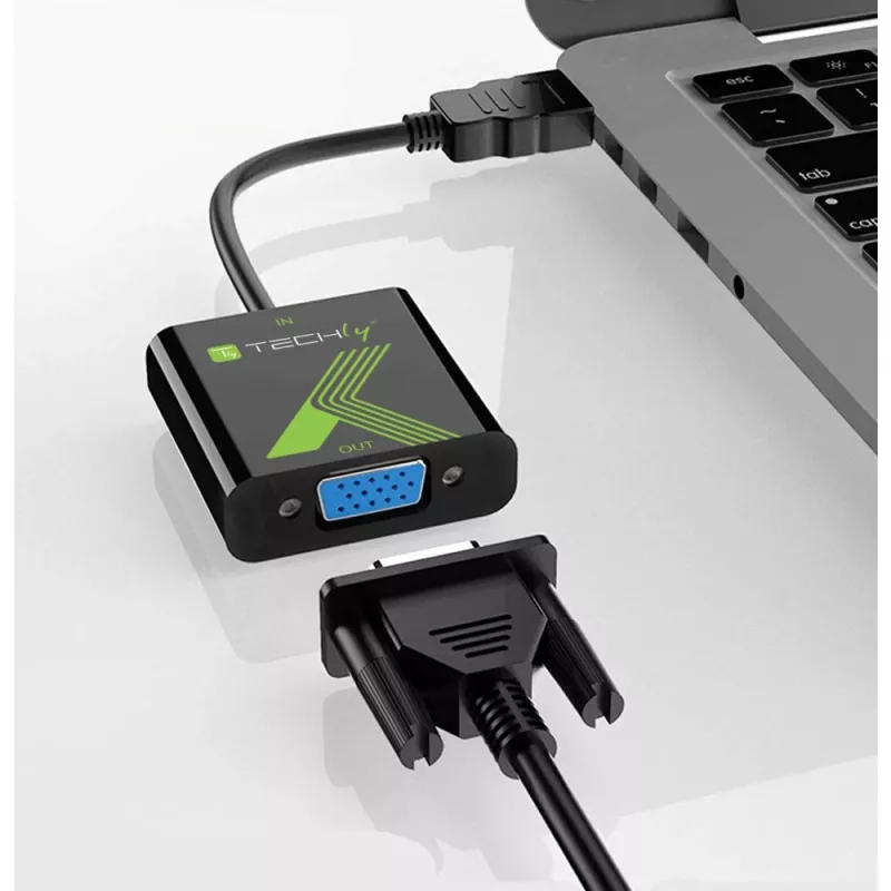 Techly Cable Converter Adapter HDMI to VGA with Audio IDATA HDMI-VGA2A