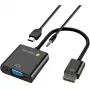 Techly Cable Adapter Converter HDMI to VGA with Micro USB and Audio IDATA HDMI-VGA2AU